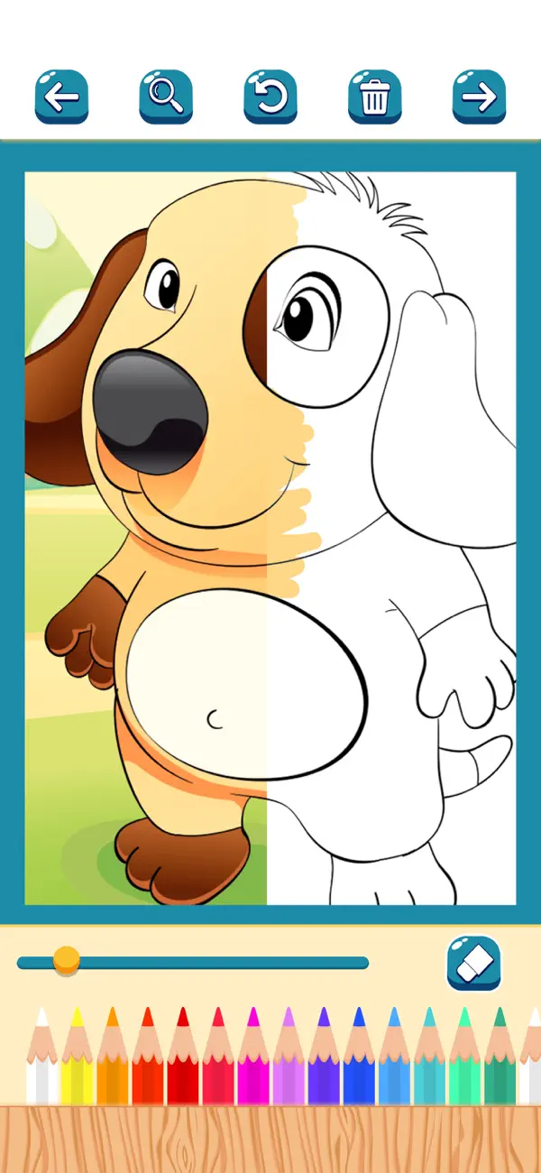 Screenshot #1 pour Chiens livre de coloriage jeu
