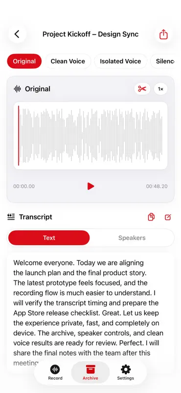 REDREC - Offline Transcription screenshot 3 of 9