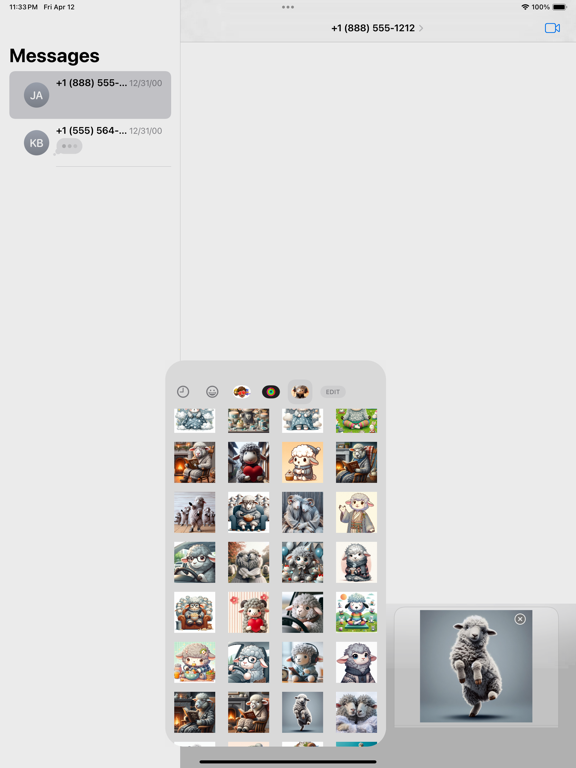 Screenshot #5 pour Funny Sheep stickers pack