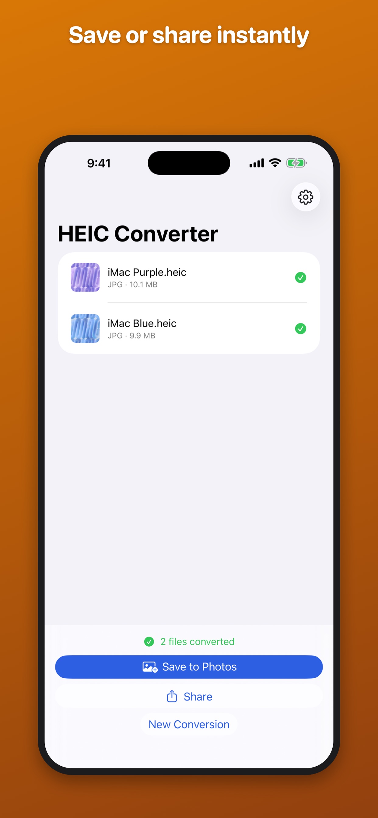 Screenshot 1 of HEIC to JPG — Photo Converter