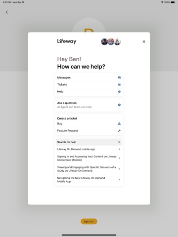Lifeway On Demand iPad screenshot