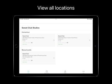 Sweat Club Studios iPad screenshot