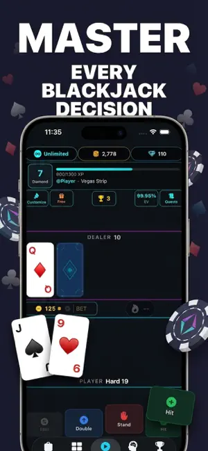Perfect Hit Blackjack Coach screenshot 1