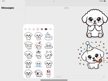 Cute Happy Puppy Stickers iPad screenshot