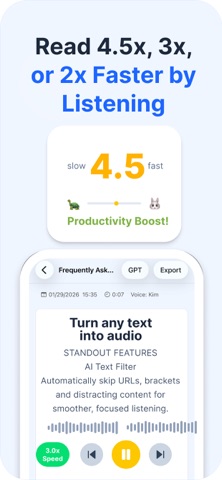 AI Voice TTS – Text to Speech iPhone screenshot