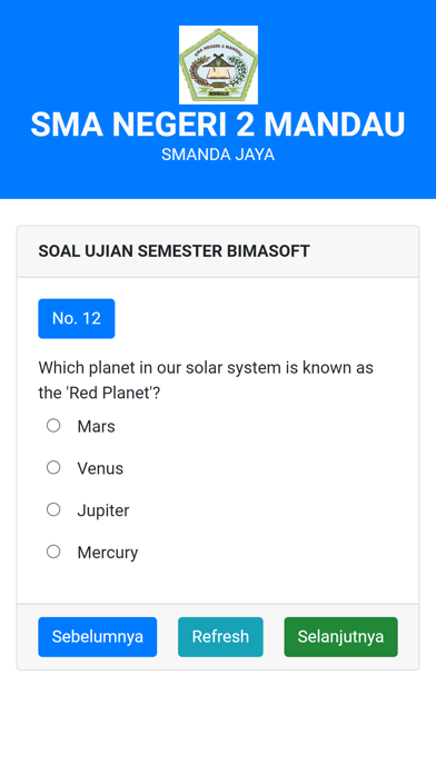 EXAM SMAN 2 MANDAU Screenshot