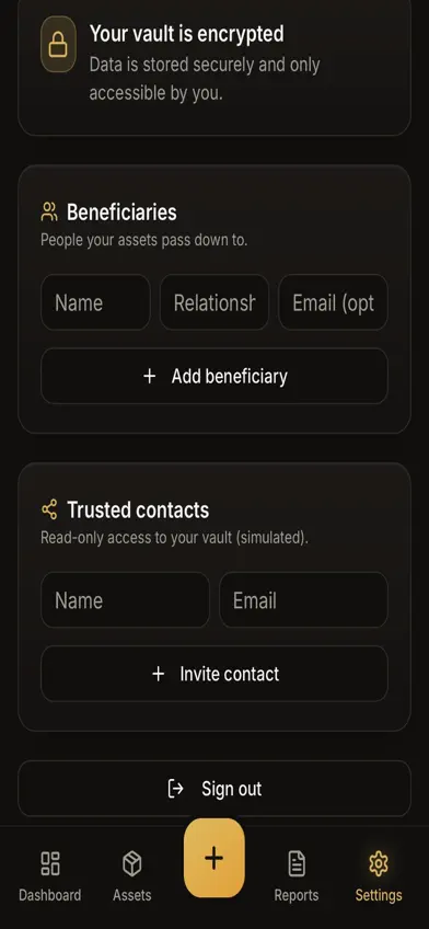 Vault Asset Protection screenshot 5