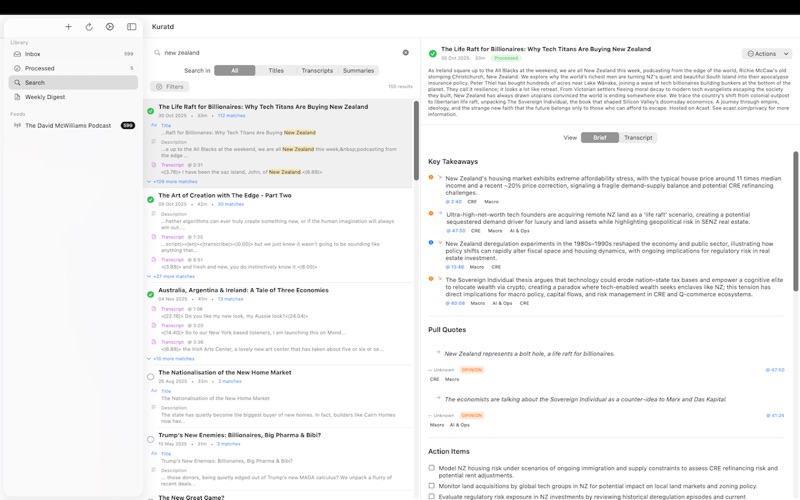 Kuratd screenshot