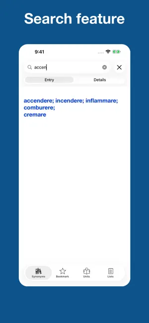 Latin synonym dictionary screenshot 2
