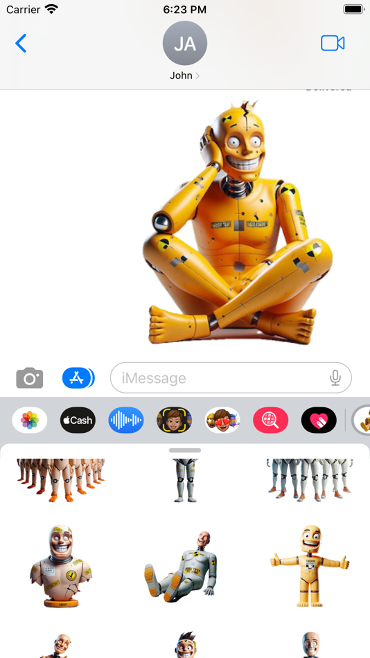#5. Crash Test Dummy Stickers (iOS) Podle: Paul Scott