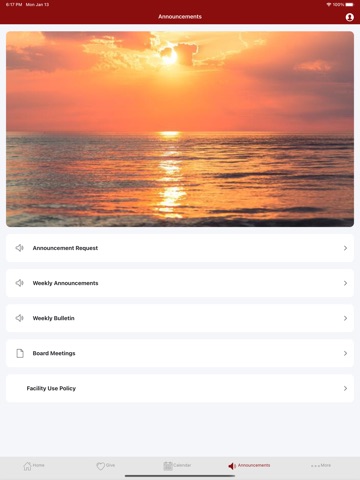 Refuge Christian Church iPad screenshot