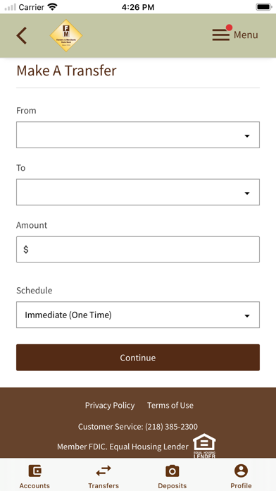 FMBANK New York Mills iPhone screenshot 5 - Finance app