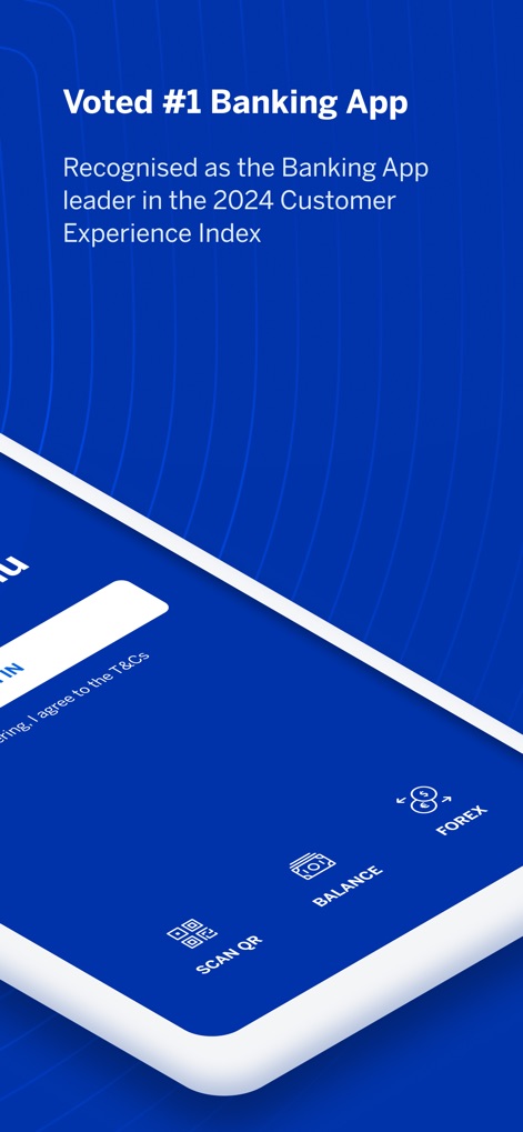 Standard Bank / Stanbic Bank - This screen showcases the app's recognition as a top banking app and provides convenient quick access icons for actions like scanning QR codes and checking balances.