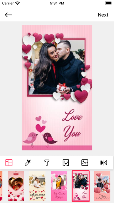 Anniversary Photo Frames Maker iPhone screenshot 5 - Photo & Video app