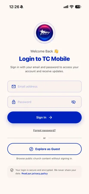 Trinity Chapel Mobile screenshot 1