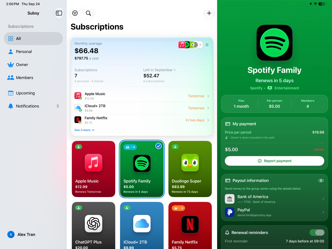 Screenshot 6 of Subsy - Subscription Tracker