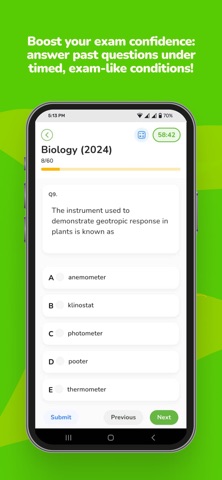NECO Past Questions & Answers iPhone screenshot