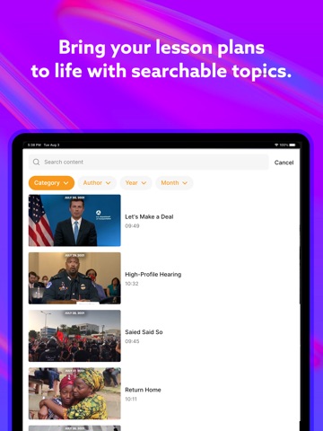 WORLD Watch for Schools iPad screenshot