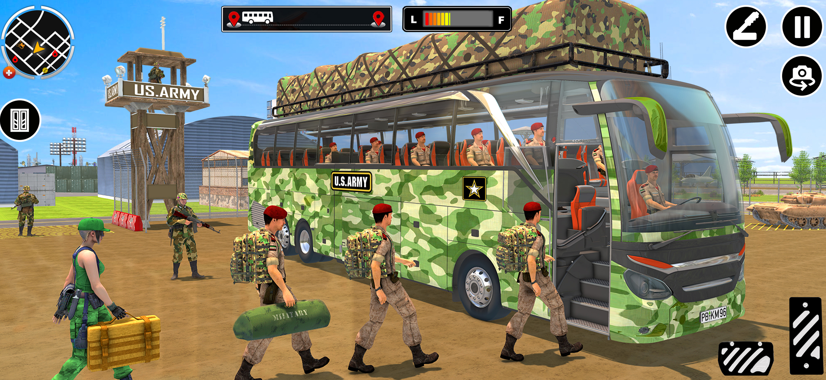 Army Bus Driving Games 3D