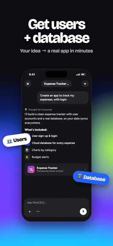 Miniceo: AI App Builder screenshot 2 of 6