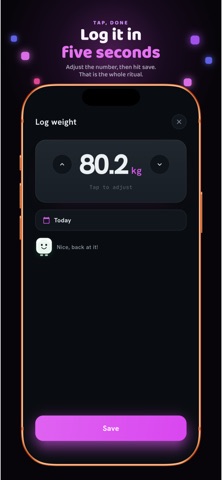 WeightLog: Weight Loss Tracker iPhone screenshot