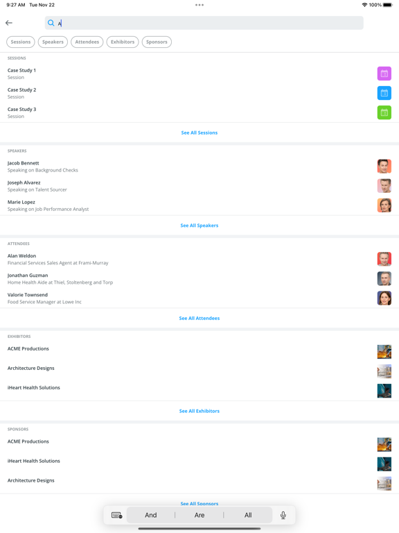 INTA Events iPad screenshot 2 - Business app
