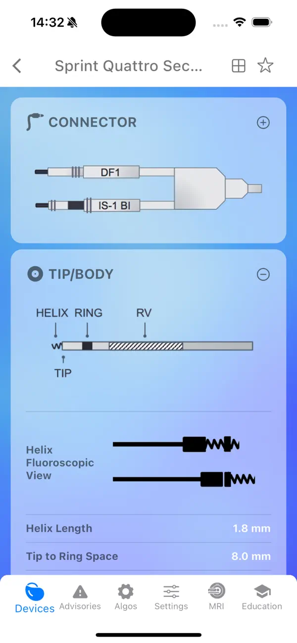 iPacemaker Device iOS app screenshot showing feature 5