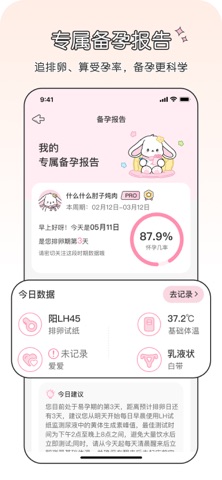 兔叽月记 - 经期记录 & AI 健康分析 screenshot