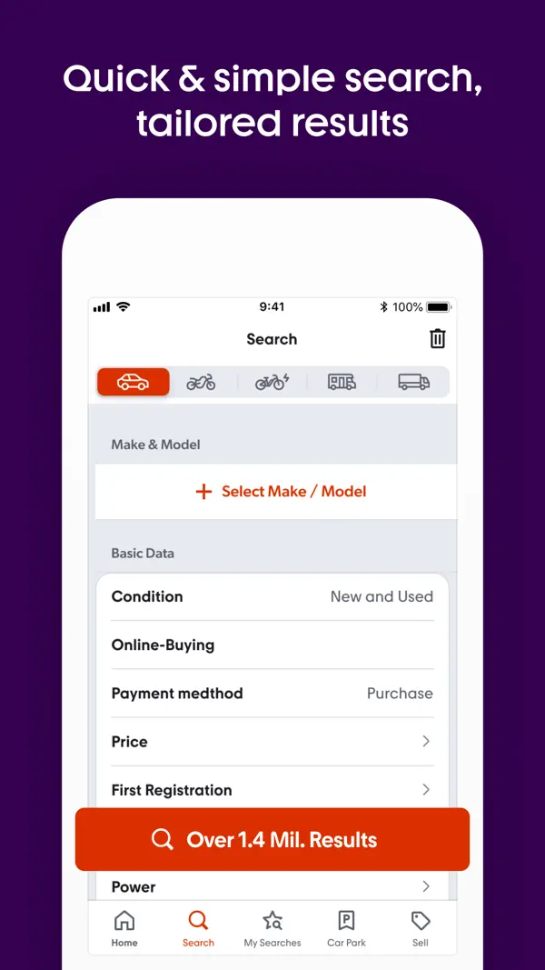mobile.de: Autos kaufen & mehr iPhone App Screenshot 3 – Produktivität