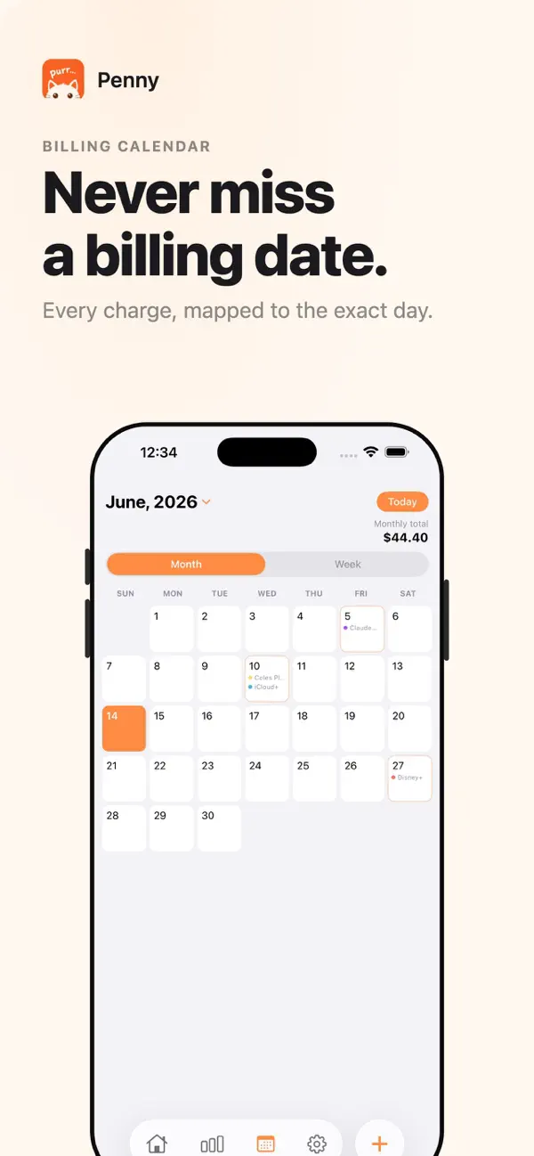 Screenshot #3 pour Penny: Subscription Tracker