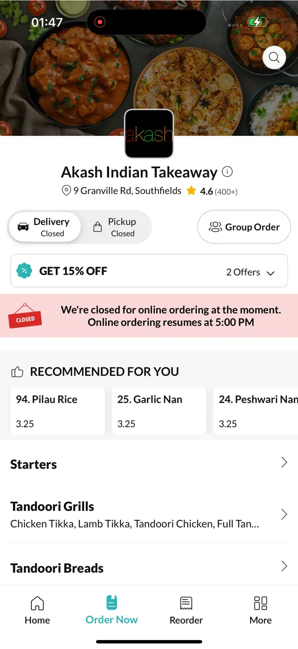 Screenshot #2 pour Akash Indian Takeaway.