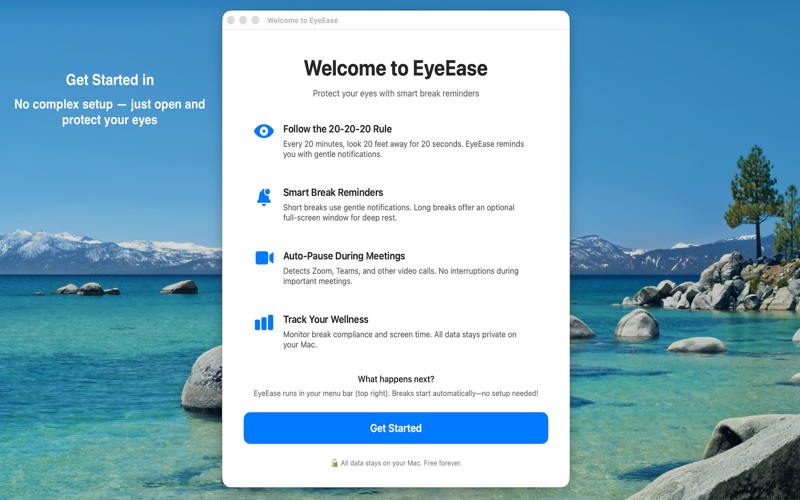 Eye Rest Timer - Ease Eyes app screenshot