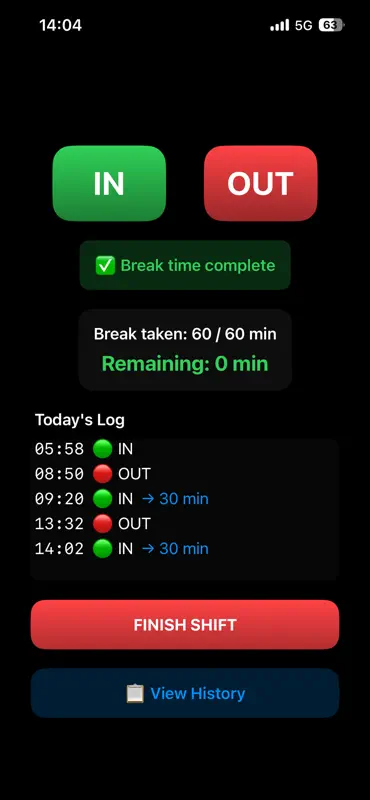 Break Time Tracker screenshot 3 of 5