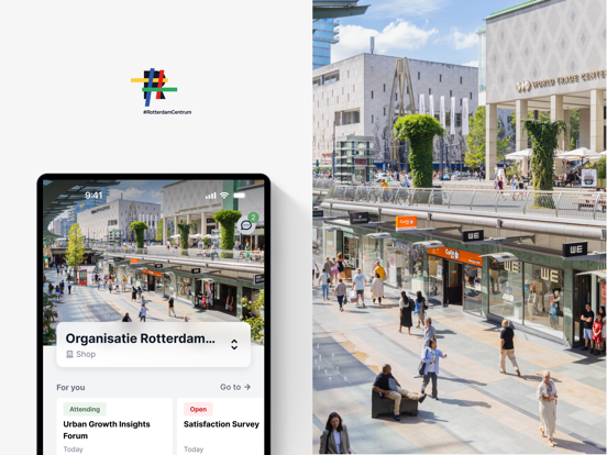 Organisatie Rotterdam Centrum iPad screenshot
