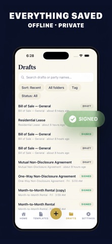 Contract Maker: Legal Drafts iPhone screenshot