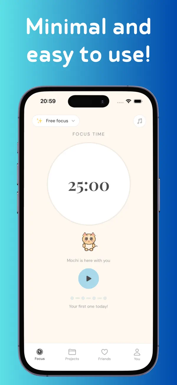 Screenshot #1 pour Just Pomodoro : Concentration