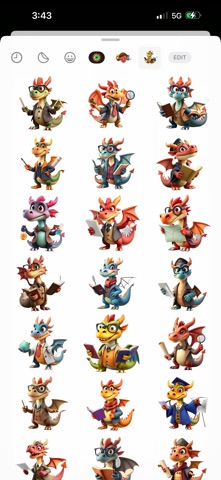 Professor Dragon Stickers screenshot