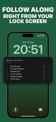 PGA Tour Leaderboard: Swiing iPhone screenshot