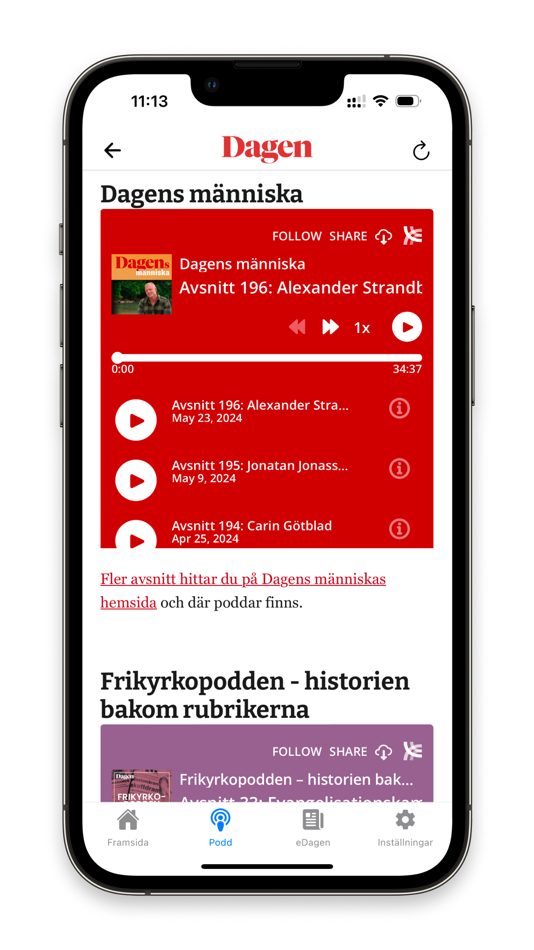 #3. Dagen.se (iOS) Podle: Mentor Medier AS