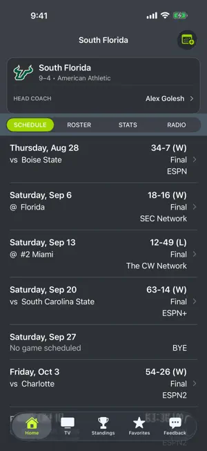 Tampa Bay Region Football App screenshot 1