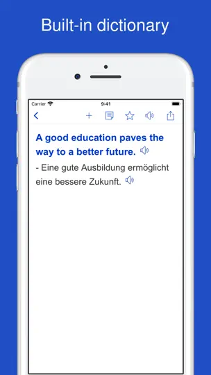 Screenshot von English German Sentences auf dem iPhone 6
