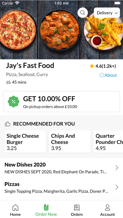 Jays Fast Food. Screenshot