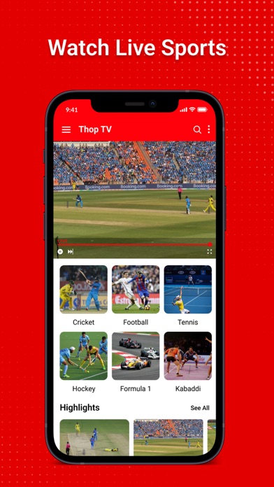 Thop TV Live Cricket Shows for iPhone Free App Download