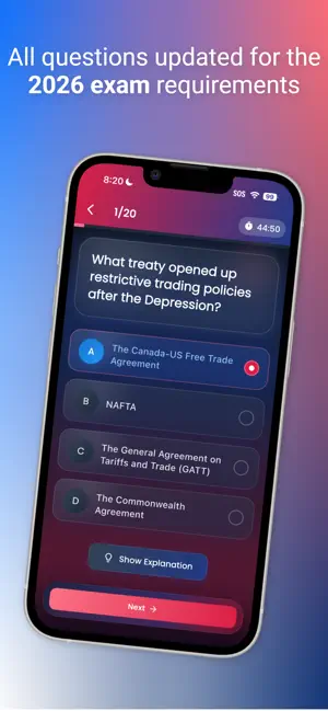 Citizenship Canada Test 2026 screenshot 2