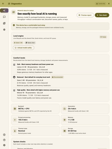 QuickLLM - AI Model Manager iPad screenshot
