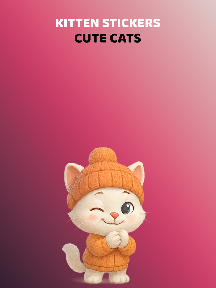 Cute Cat and Kitten Stickers