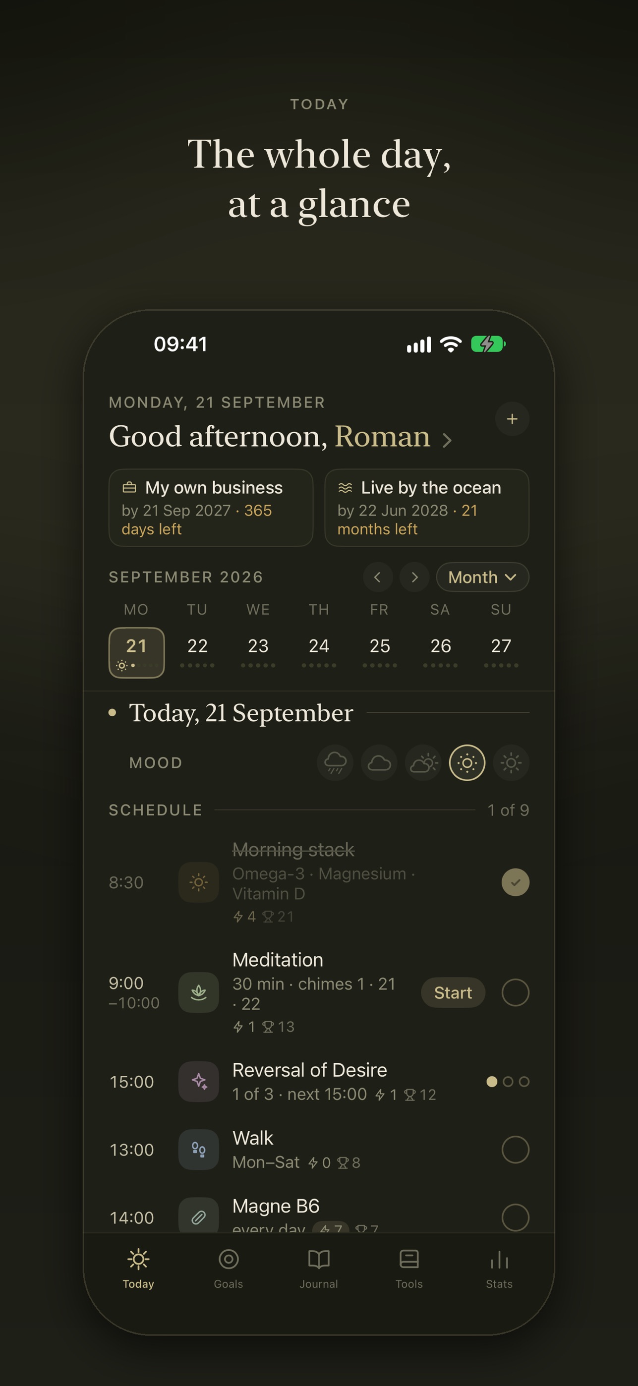 Screenshot 1 of Khaki: Habits & Journal