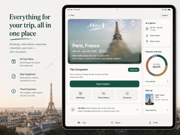 Miles - AI Travel Assistant iPad screenshot