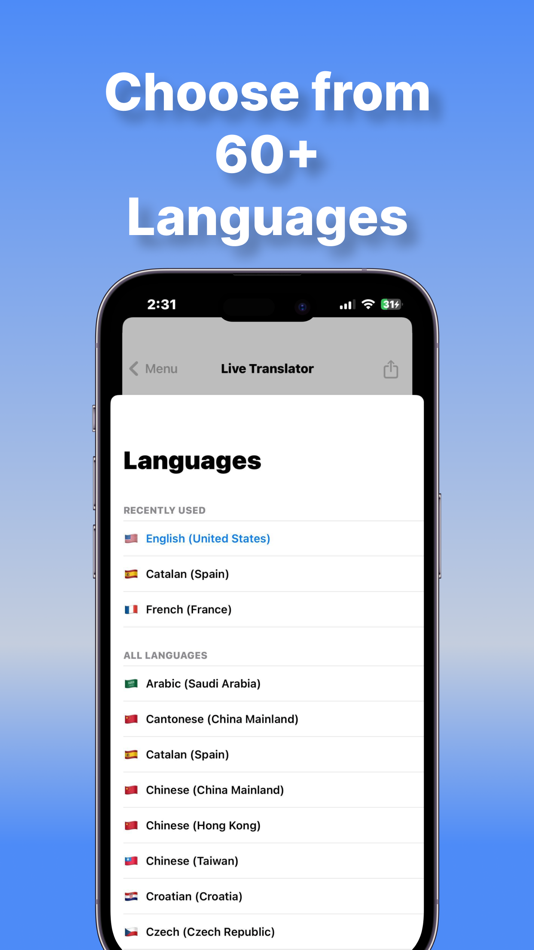 #3. Live Voice Translator + (iOS) By: Zerovik