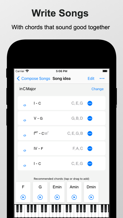 Piano Chords and Scales Screenshot
